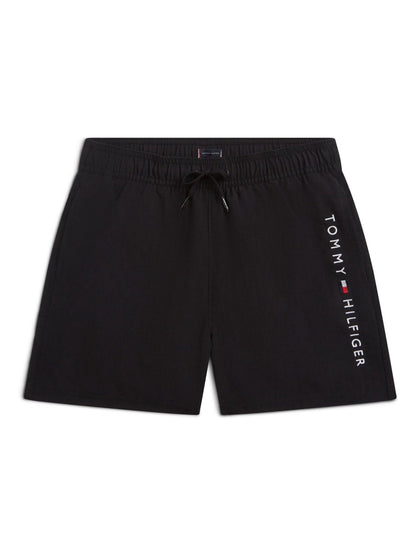 Tommy Hilfiger Black Original Logo Embroidery Mid Length Swim Shorts image 1