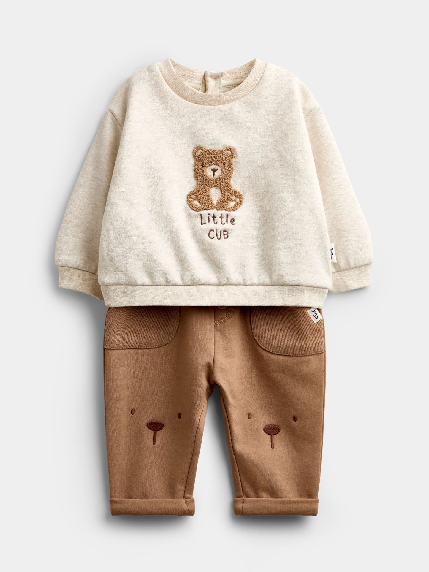 Dsiney Kidz - JoJo Maman Bébé Brown Bear Sweatshirt & Trouser Set image 1