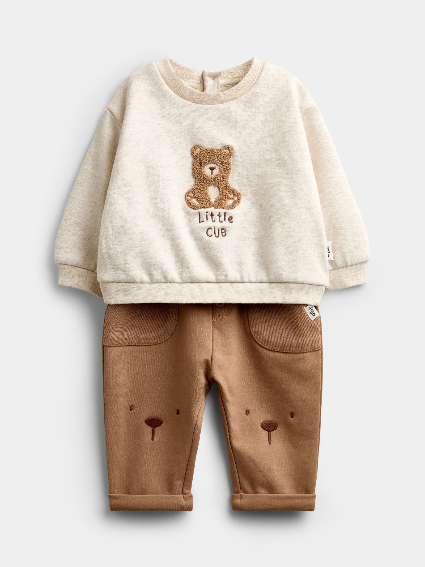 Dsiney Kidz - JoJo Maman Bébé Brown Bear Sweatshirt & Trouser Set image 1