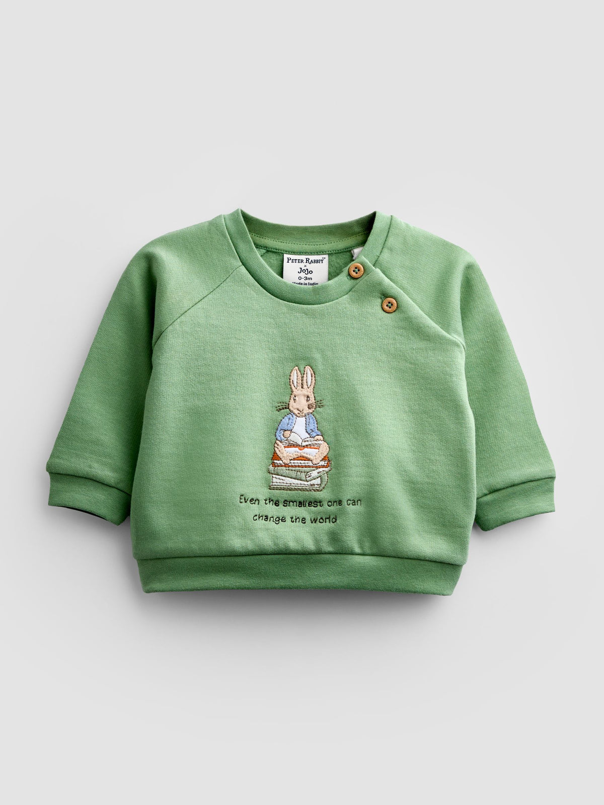 Dsiney Kidz - JoJo Maman Bébé Green Peter Rabbit™ Sweatshirt & Leggings Set image 2