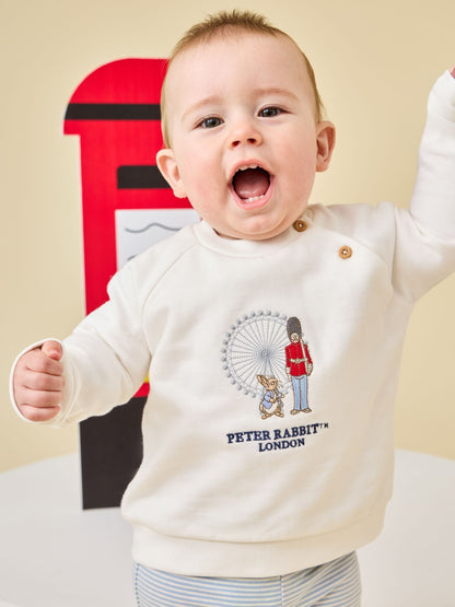Dsiney Kidz - Jojo Maman Bébé Cream Peter Rabbit™ London 2-Piece Sweatshirt & Leggings Set image 1