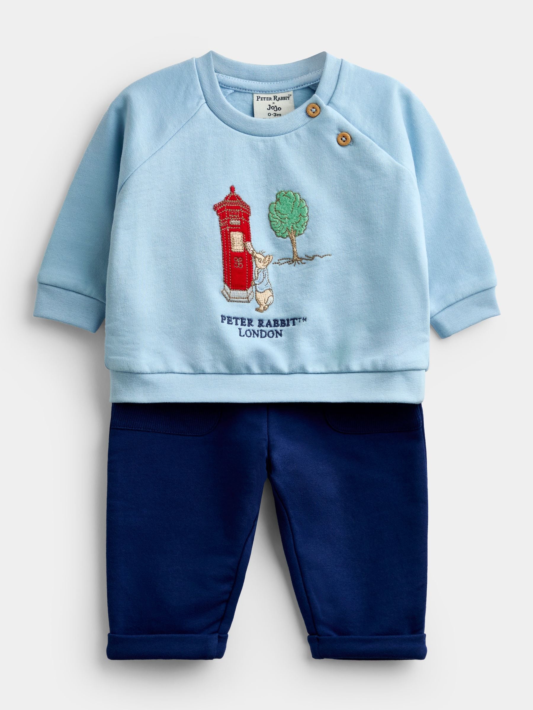 Dsiney Kidz - Jojo Maman Bébé Blue Peter Rabbit™ London 2-Piece Sweater & Joggers Set image 4