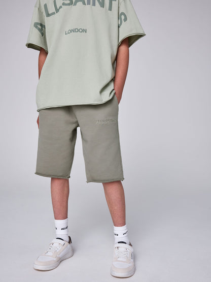 Dsiney Kidz - smALLSAINTS Green Biggy Oversized T-Shirt and Sweat Shorts Set image 2