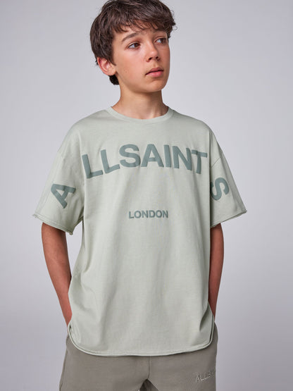 Dsiney Kidz - smALLSAINTS Green Biggy Oversized T-Shirt and Sweat Shorts Set image 4