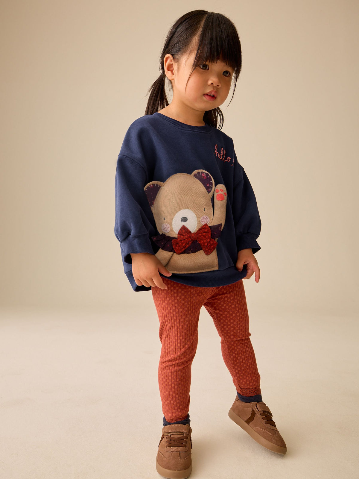 Navy Bear Sweatshirt and Leggings Set (3mths-7yrs) - image 1