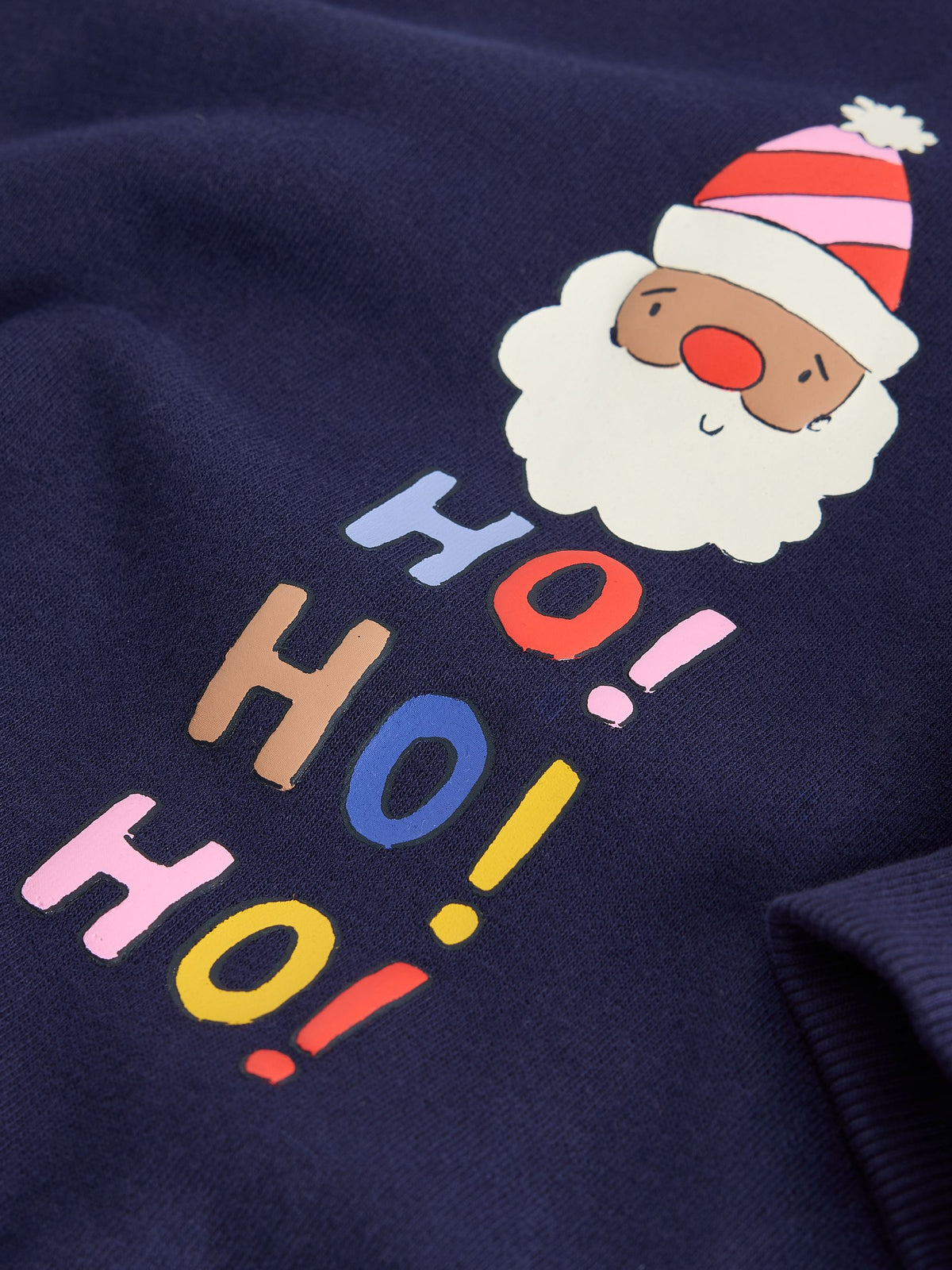Navy/Purple Christmas Santa Sweatshirt and Wide Leg Joggers Set (3mths-7yrs) - image 7