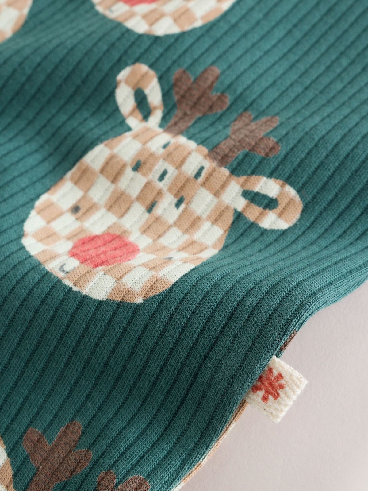 Green Reindeer Christmas Two Way Zip Sleepsuit (0mths-3yrs) - image 10