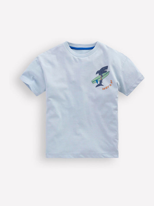 Boden Blue Front & Back Graphic T-Shirt image 1