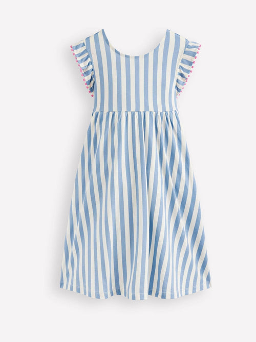 Dsiney Kidz - Boden Blue Bow Back Jersey Dress image 1