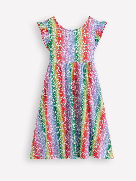 Boden Green Bow Back Jersey Dress image 1