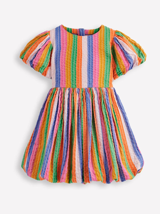 Boden Multi Stripe Bubble Hem Dress image 1