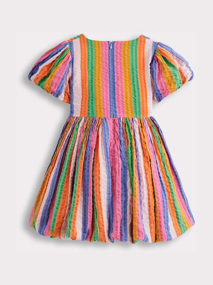 Boden Multi Stripe Bubble Hem Dress image 2