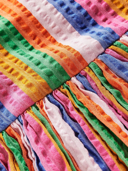 Boden Multi Stripe Bubble Hem Dress image 3
