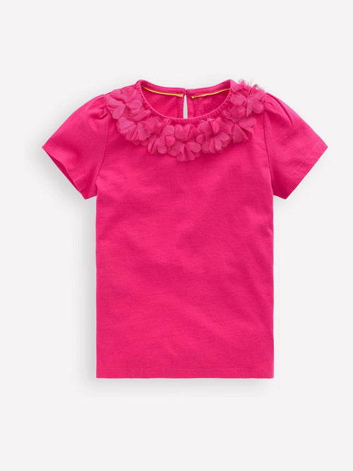 Dsiney Kidz - Boden Pink Flower Trim T-Shirt image 1