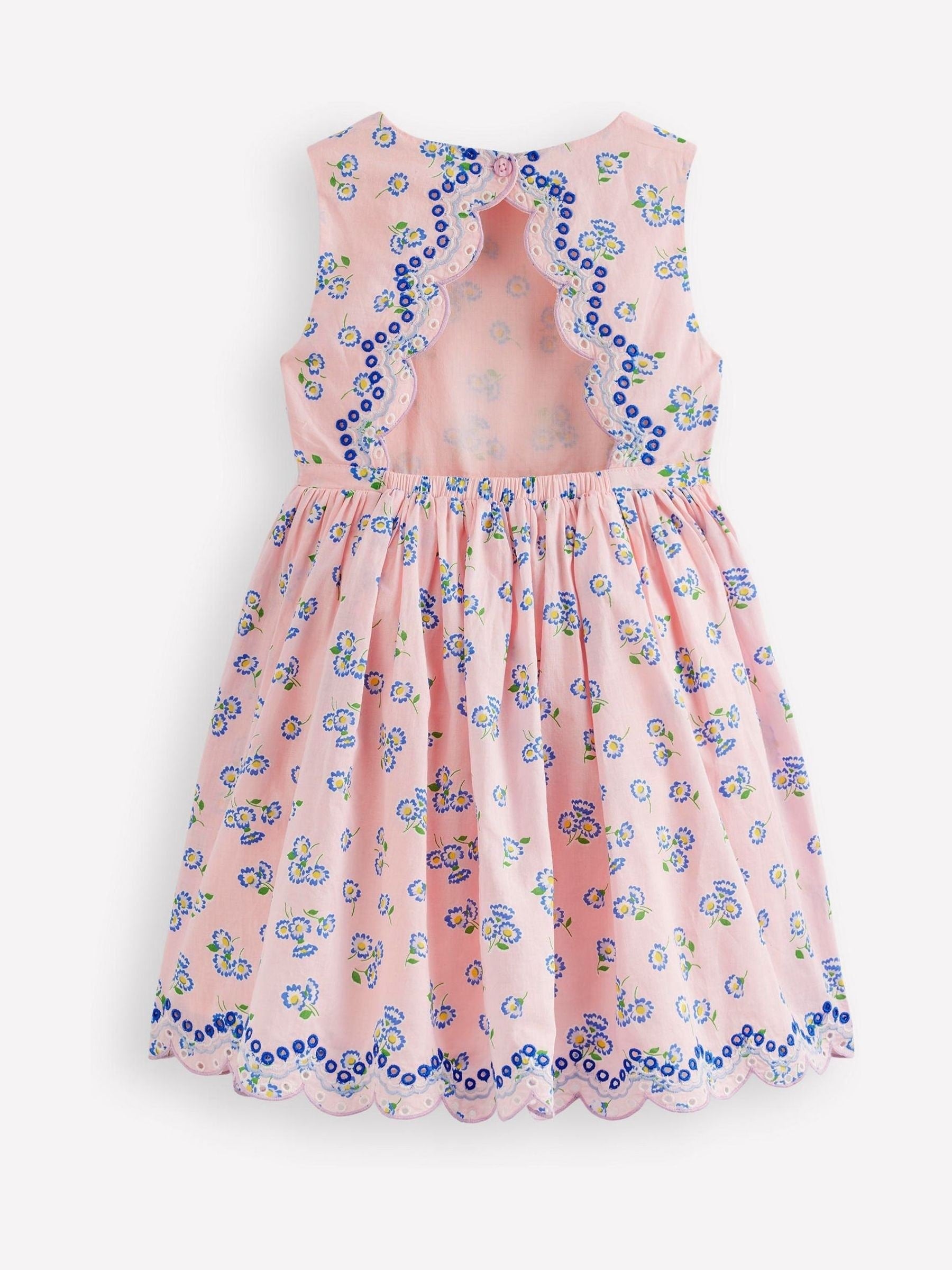 Boden Pink Broderie Back Detail Dress image 2