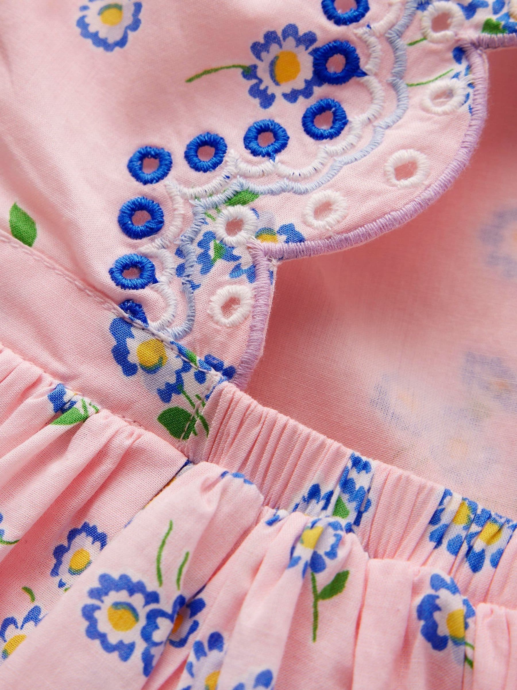 Boden Pink Broderie Back Detail Dress image 3