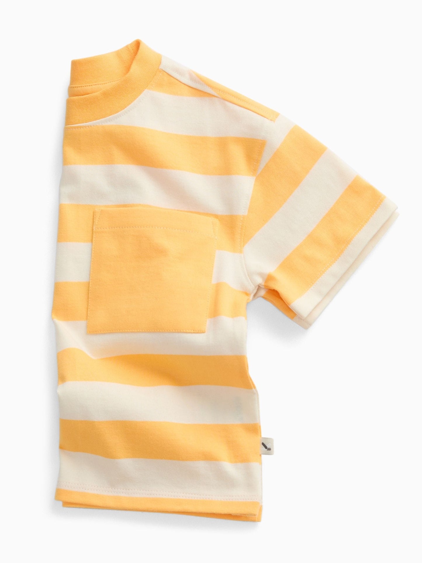 Dsiney Kidz - KIDLY by MORI Yellow Striped Soft Cotton Oversized T-Shirt image 6