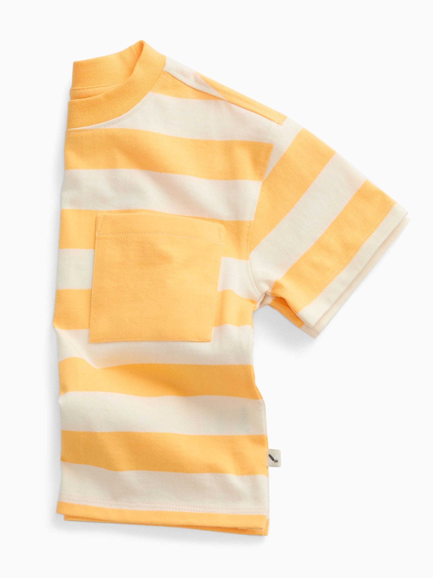 Dsiney Kidz - KIDLY by MORI Yellow Striped Soft Cotton Oversized T-Shirt image 6