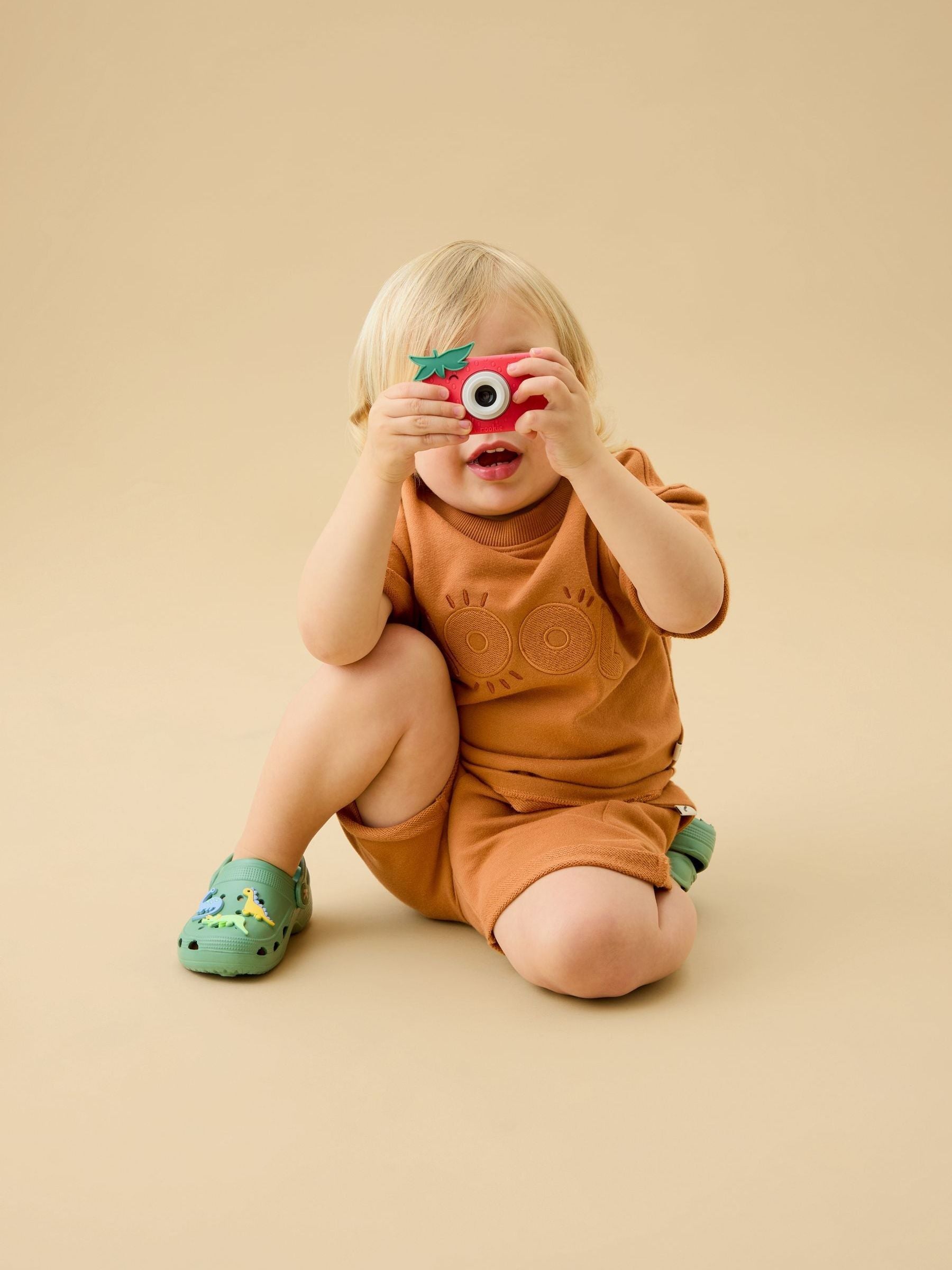 Dsiney Kidz - KIDLY by MORI Brown Loopback Soft Cotton Shorts With Side Pockets image 3