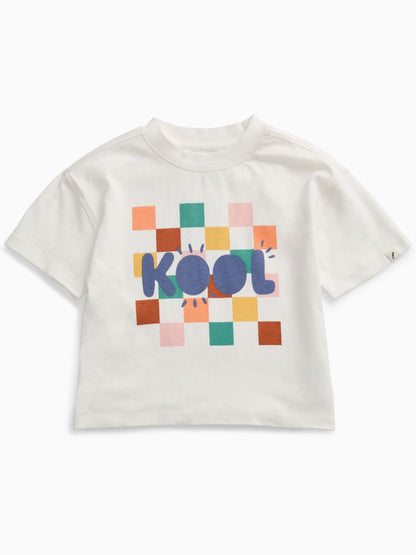 KIDLY by MORI Cream Kool Oversized Soft Cotton Cream T-Shirt image 4