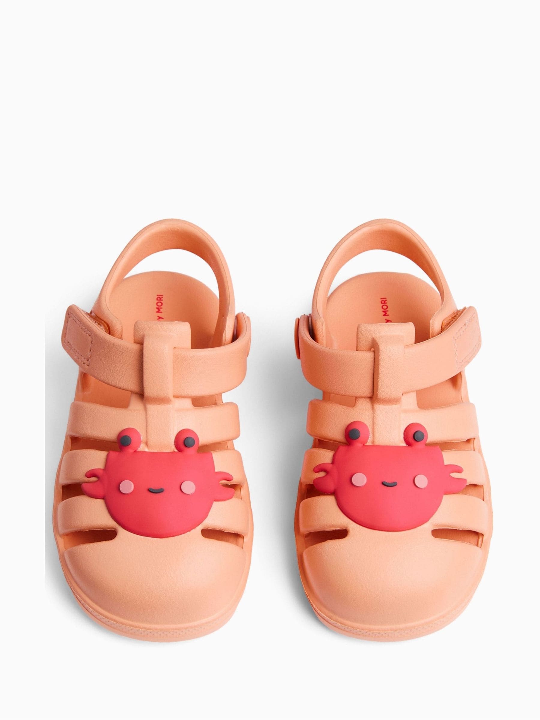 KIDLY by MORI Orange Kid's Soft Foam Clog Crab Orange Sandals image 3