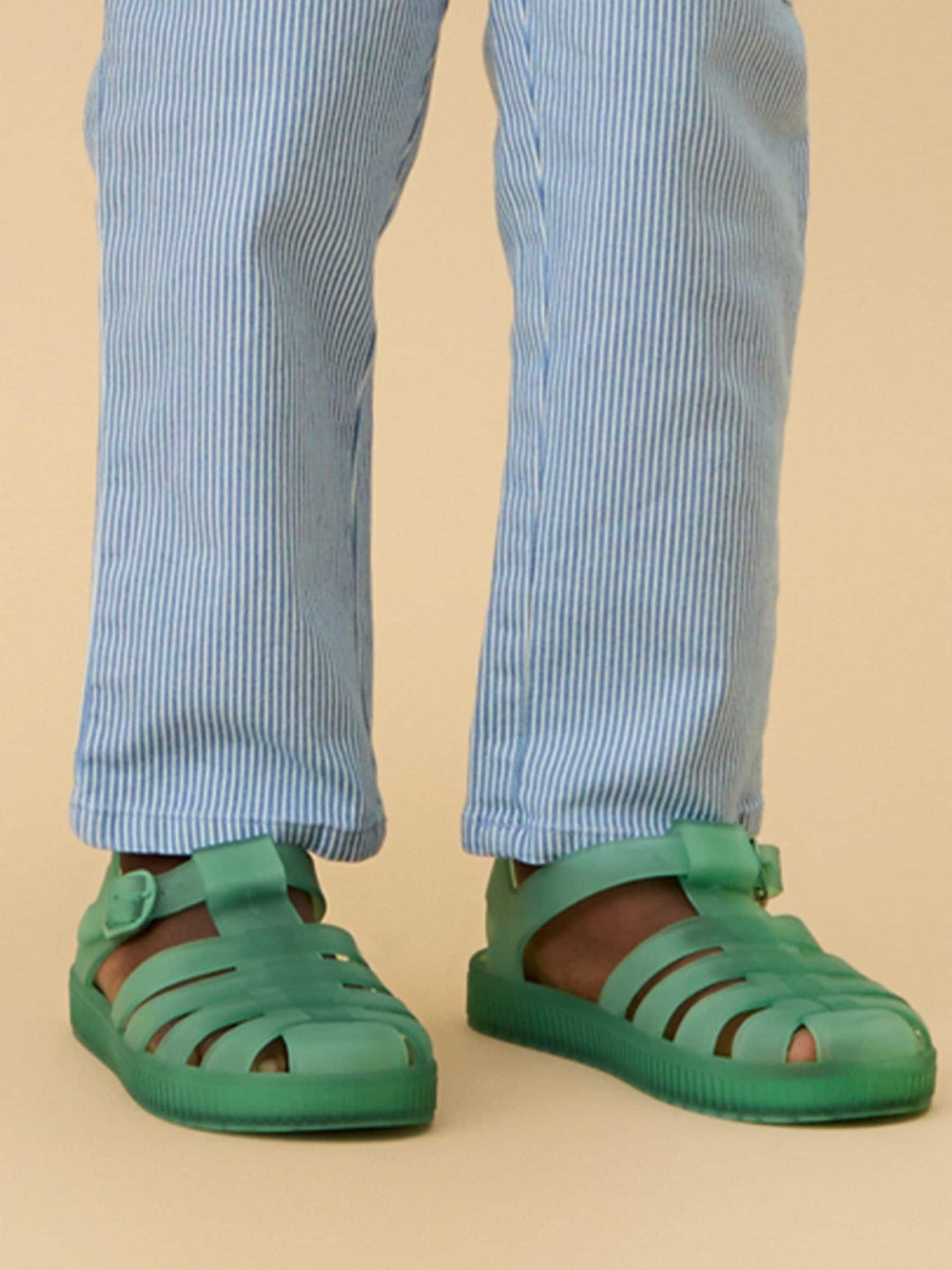 KIDLY by MORI Light Green Soft Comfy Jelly Sandals image 3