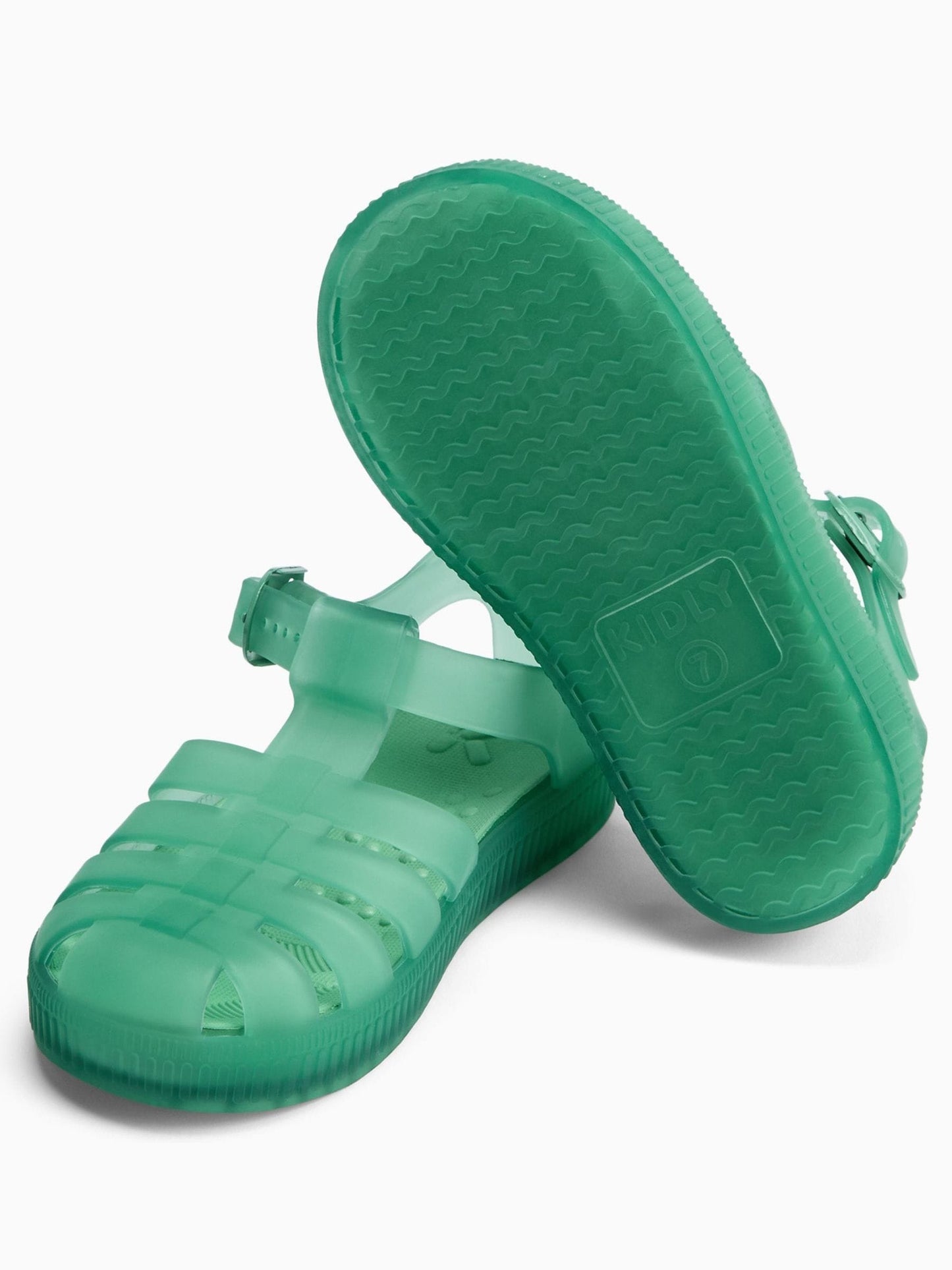 KIDLY by MORI Light Green Soft Comfy Jelly Sandals image 5