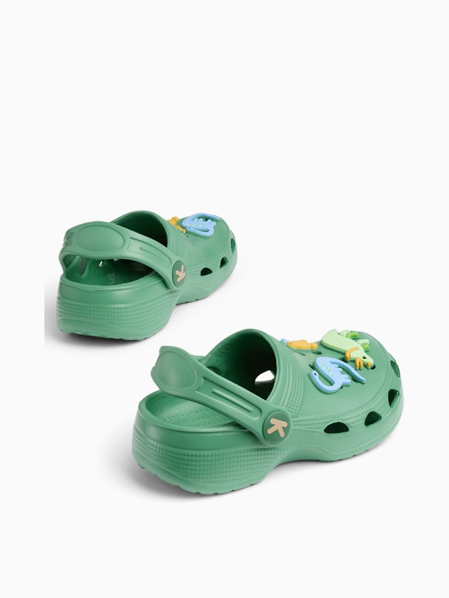 KIDLY by MORI Green Soft Foam Clog Dino Green Sandals image 3