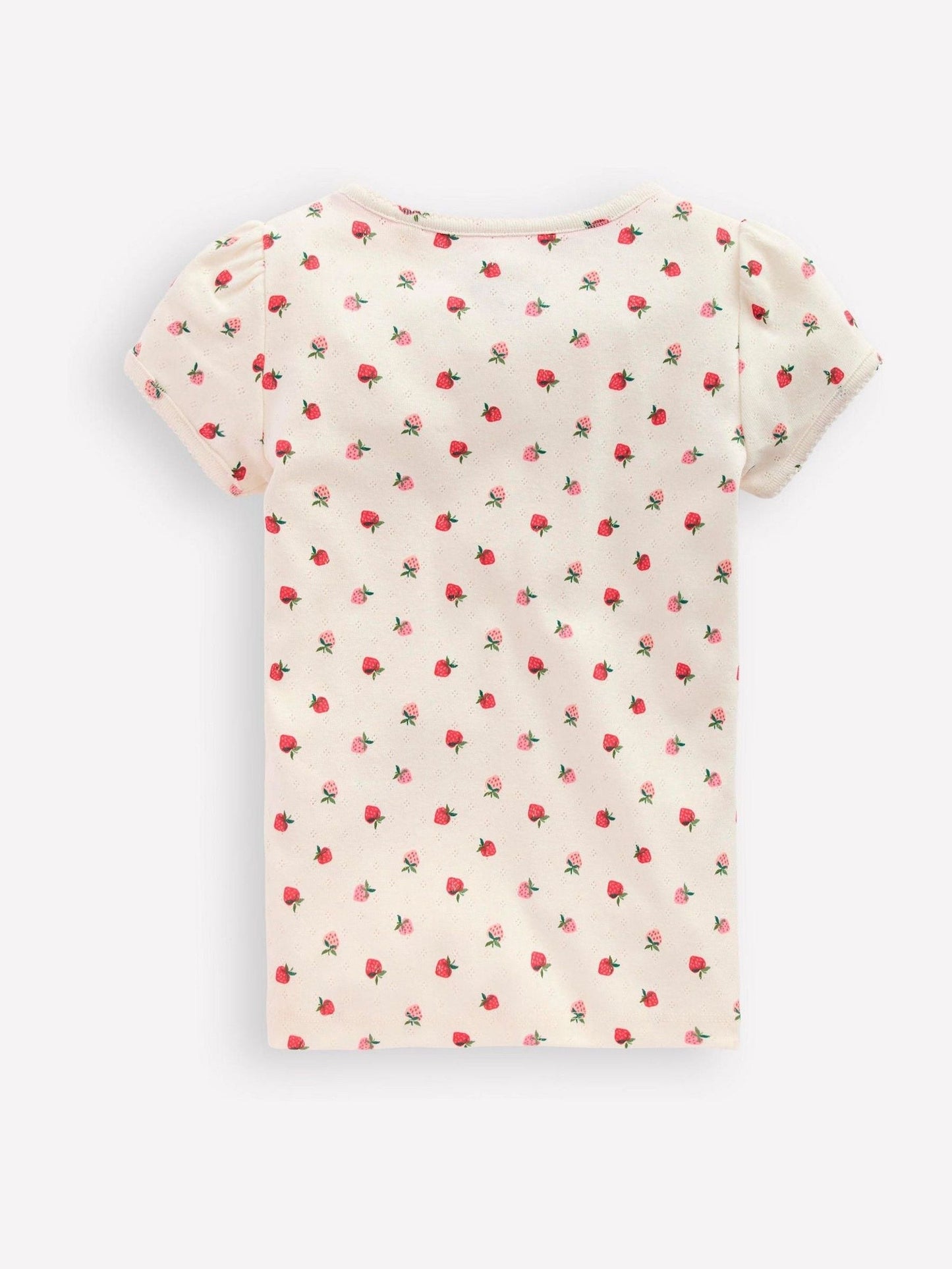 Boden Cream Short Sleeve Pointelle Top image 2