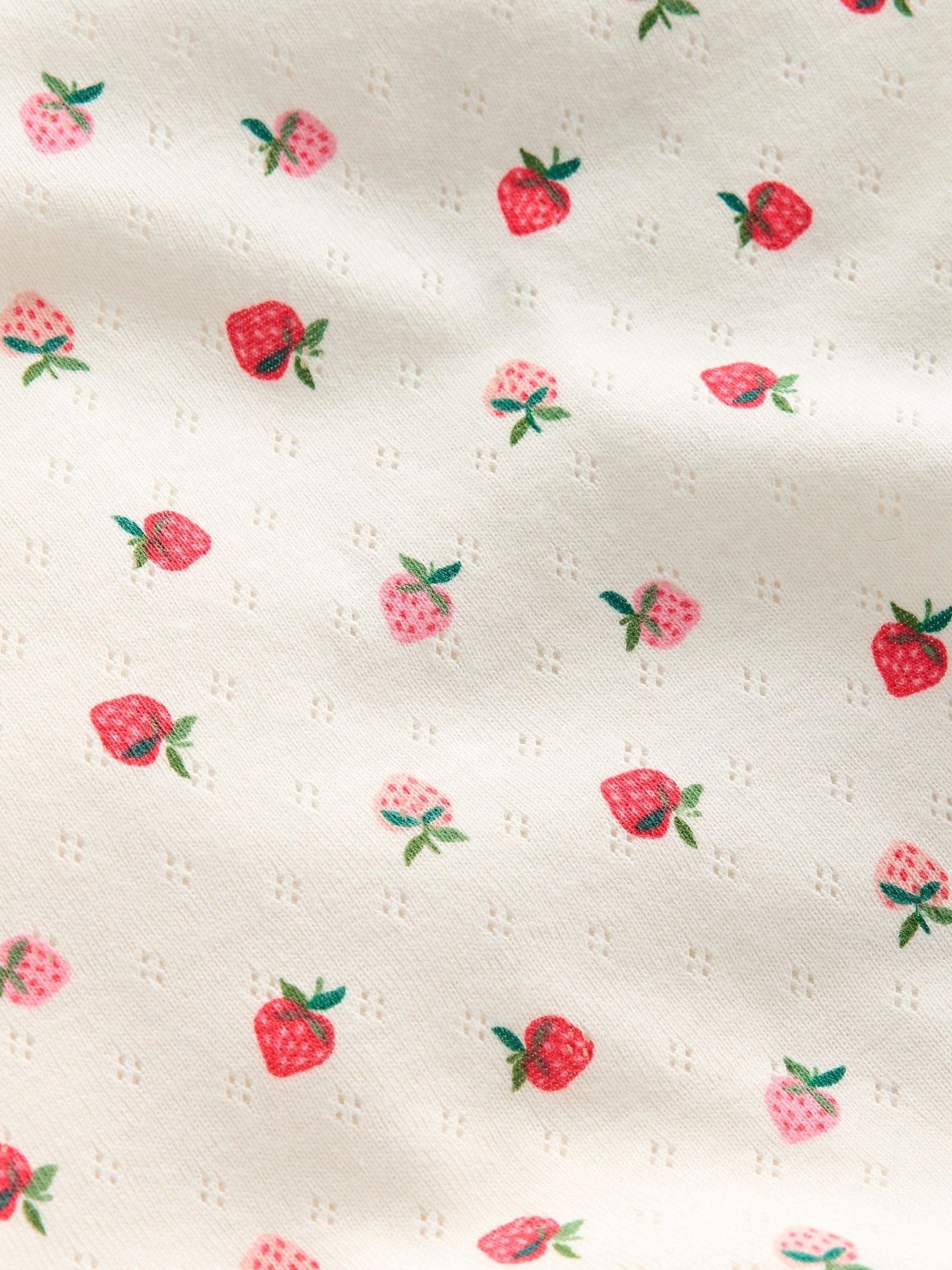 Boden Cream Short Sleeve Pointelle Top image 3