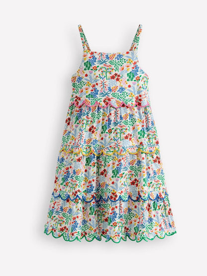 Boden Blue Scallop Tiered Sundress image 1