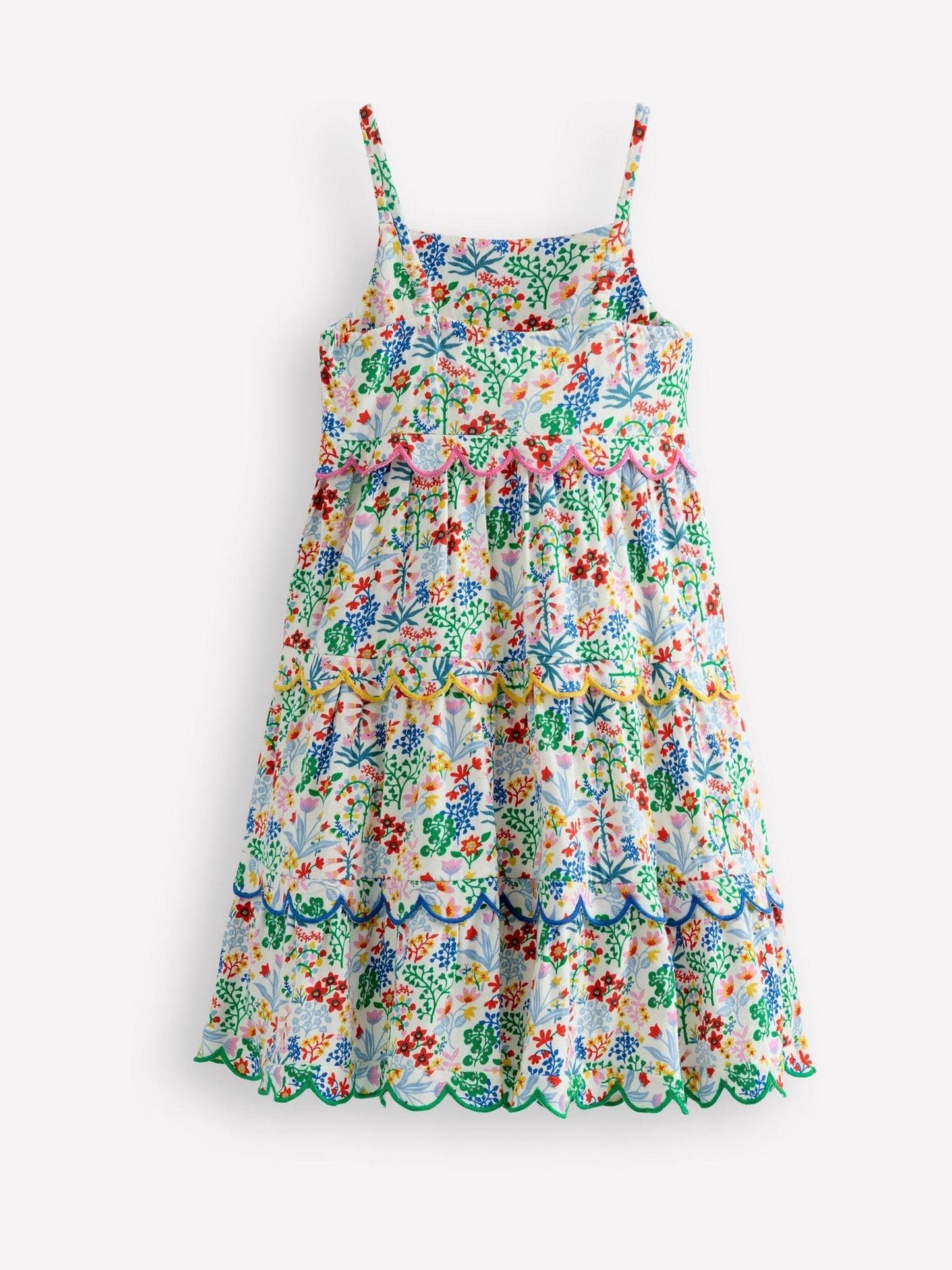Boden Blue Scallop Tiered Sundress image 2