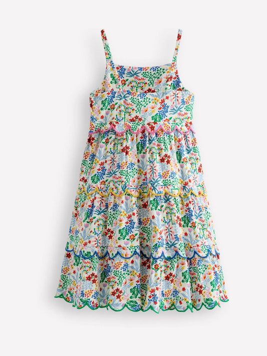 Boden Blue Scallop Tiered Sundress image 2