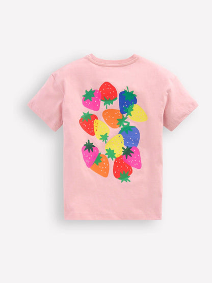 Boden Pink Short Sleeve Printed T-Shirt image 2