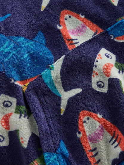 Dsiney Kidz - Boden Blue Towelling Pop-over Hoodie image 3