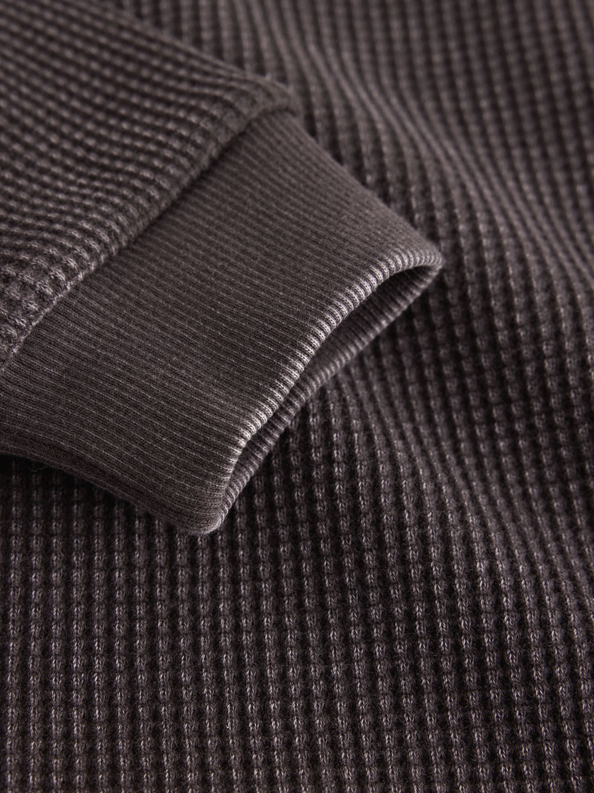 smALLSAINTS Brown Orlando Oversized Waffle Sweatshirt - image 4