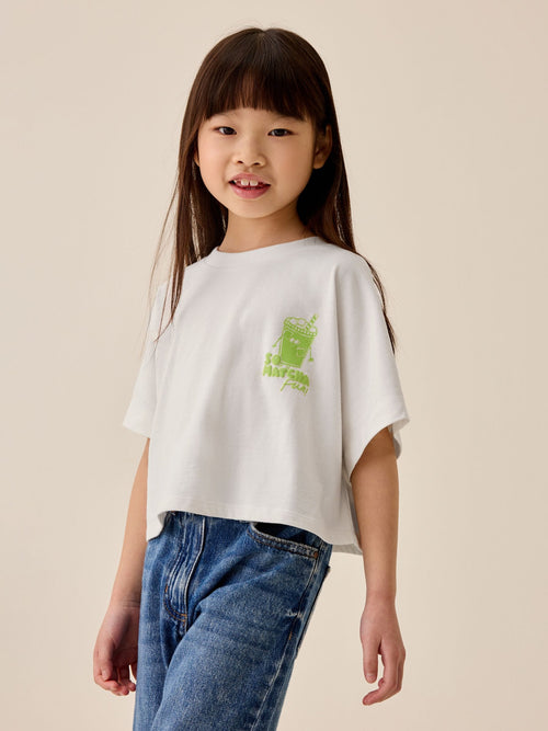 Dsiney Kidz - White Matcha Boxy Graphic T-Shirt (3-16yrs) image 1