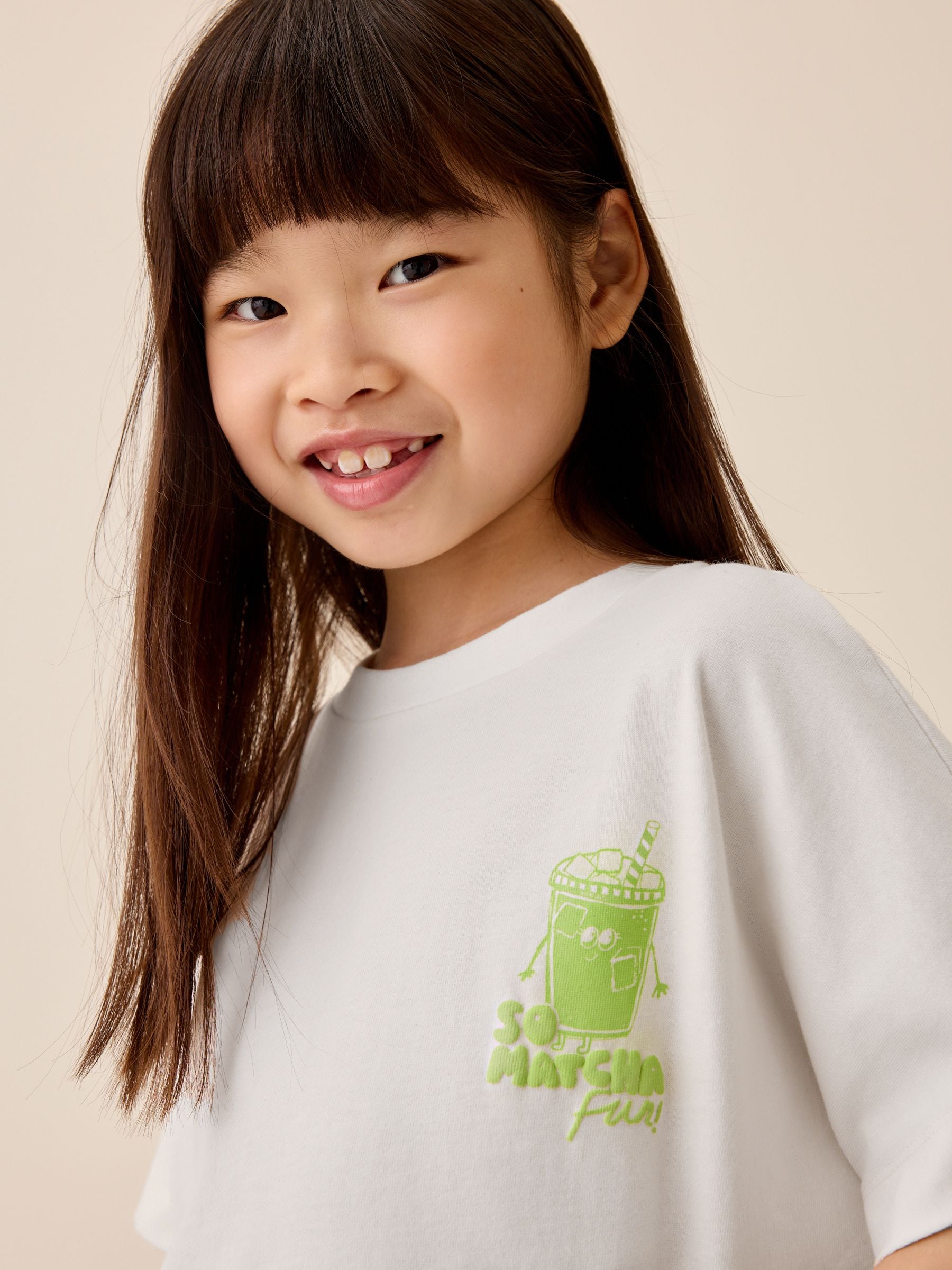 Dsiney Kidz - White Matcha Boxy Graphic T-Shirt (3-16yrs) image 4