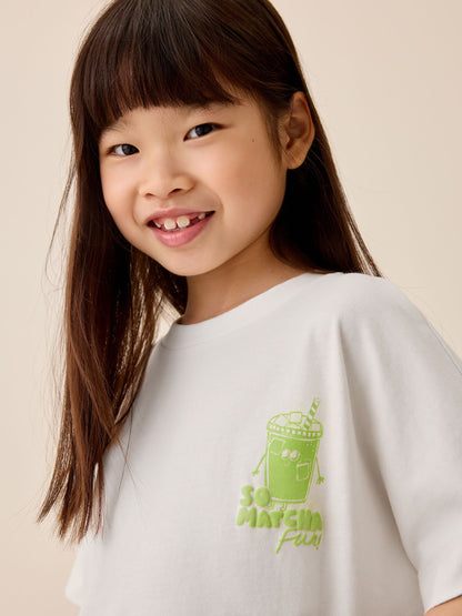 Dsiney Kidz - White Matcha Boxy Graphic T-Shirt (3-16yrs) image 4