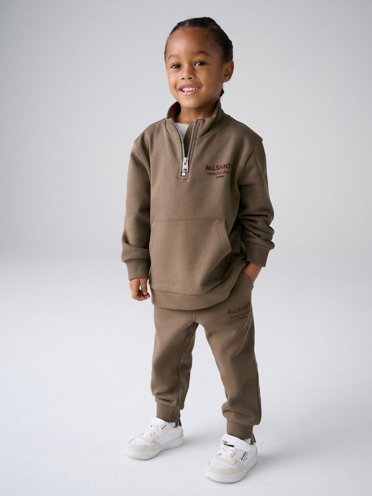 smALLSAINTS Green Underground Funnel Neck Sweater and Joggers Set - image 1