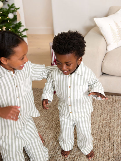 Green Hedben Stripe Yard Christmas Matching Family Pyjamas (9mths-16yrs) - image 3