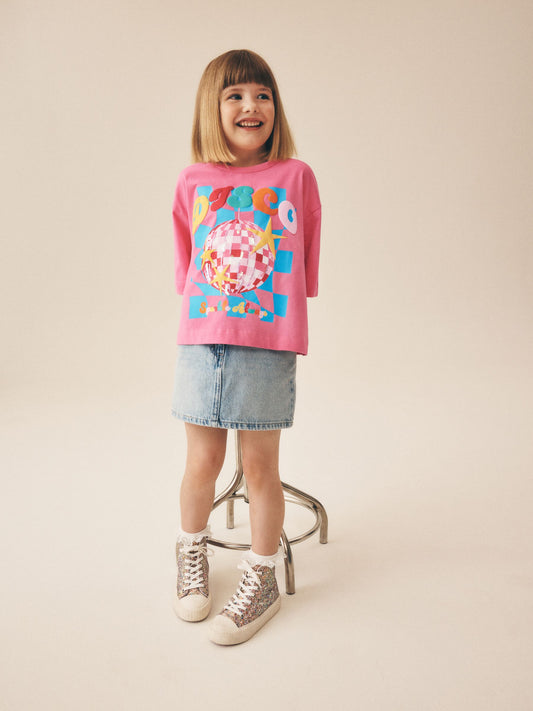 Dsiney Kidz - Pink Disco Sequin T-Shirt (3-16yrs) image 2