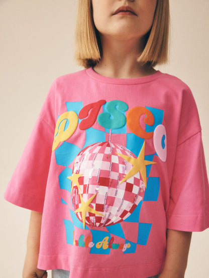 Dsiney Kidz - Pink Disco Sequin T-Shirt (3-16yrs) image 4