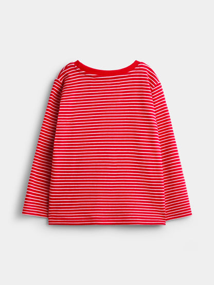JoJo Maman Bébé Red Stripe Christmas Jersey Pyjamas - image 3