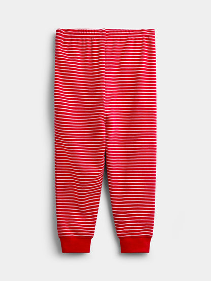JoJo Maman Bébé Red Stripe Christmas Jersey Pyjamas - image 5