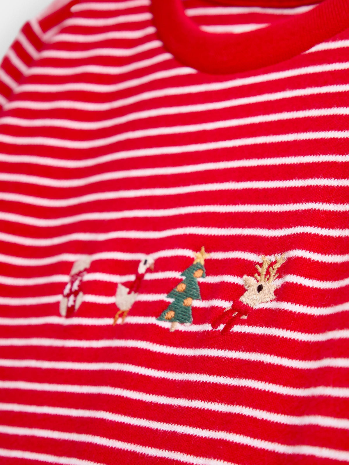 JoJo Maman Bébé Red Stripe Christmas Jersey Pyjamas - image 6