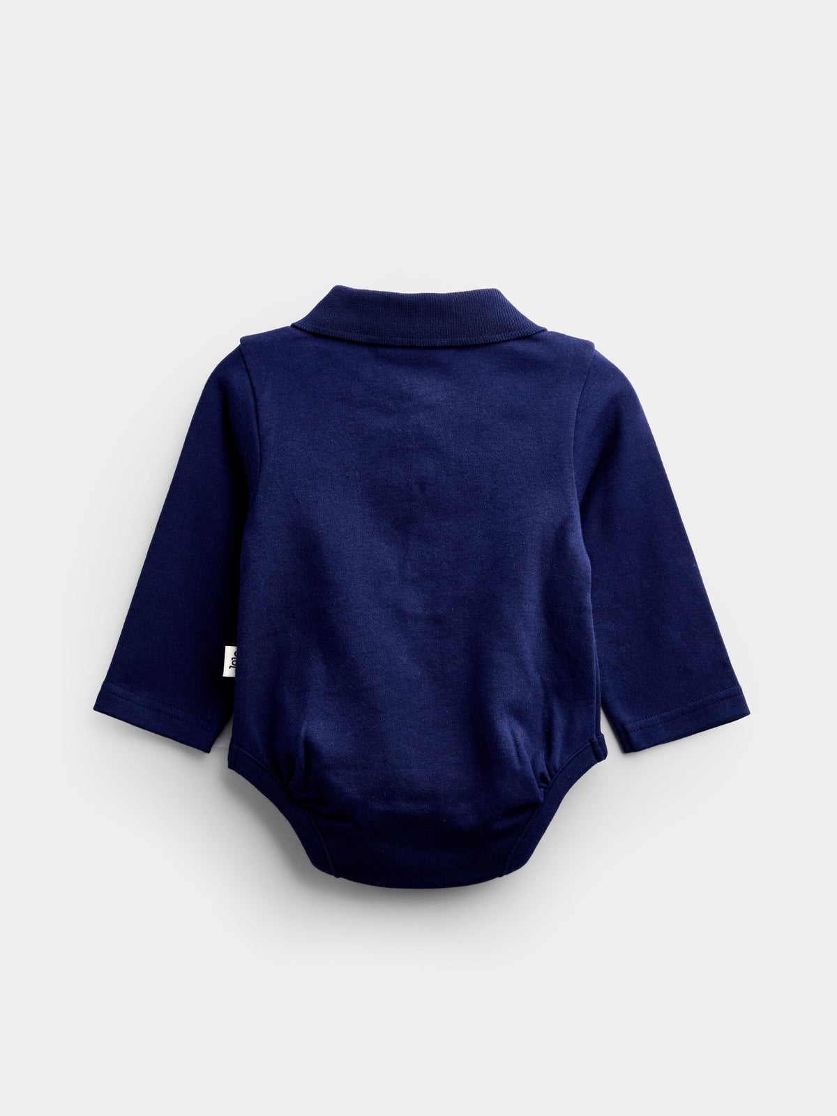 Dsiney Kidz - JoJo Maman Bébé Navy Blue & Cream 2-Pack Plain Polo Bodysuits image 5