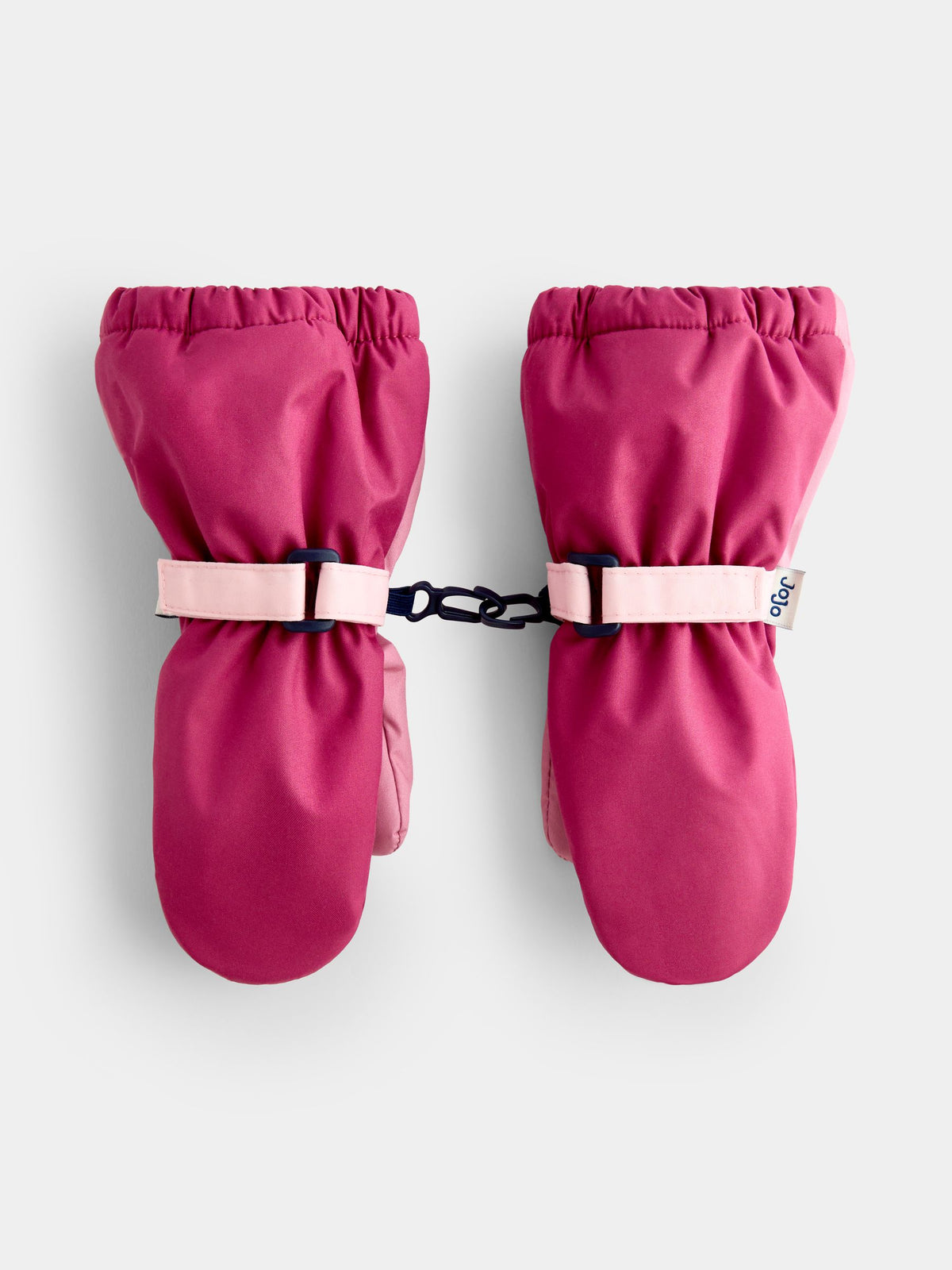 JoJo Maman Bébé Pink Colourblock Fleece Lined Mittens - image 1