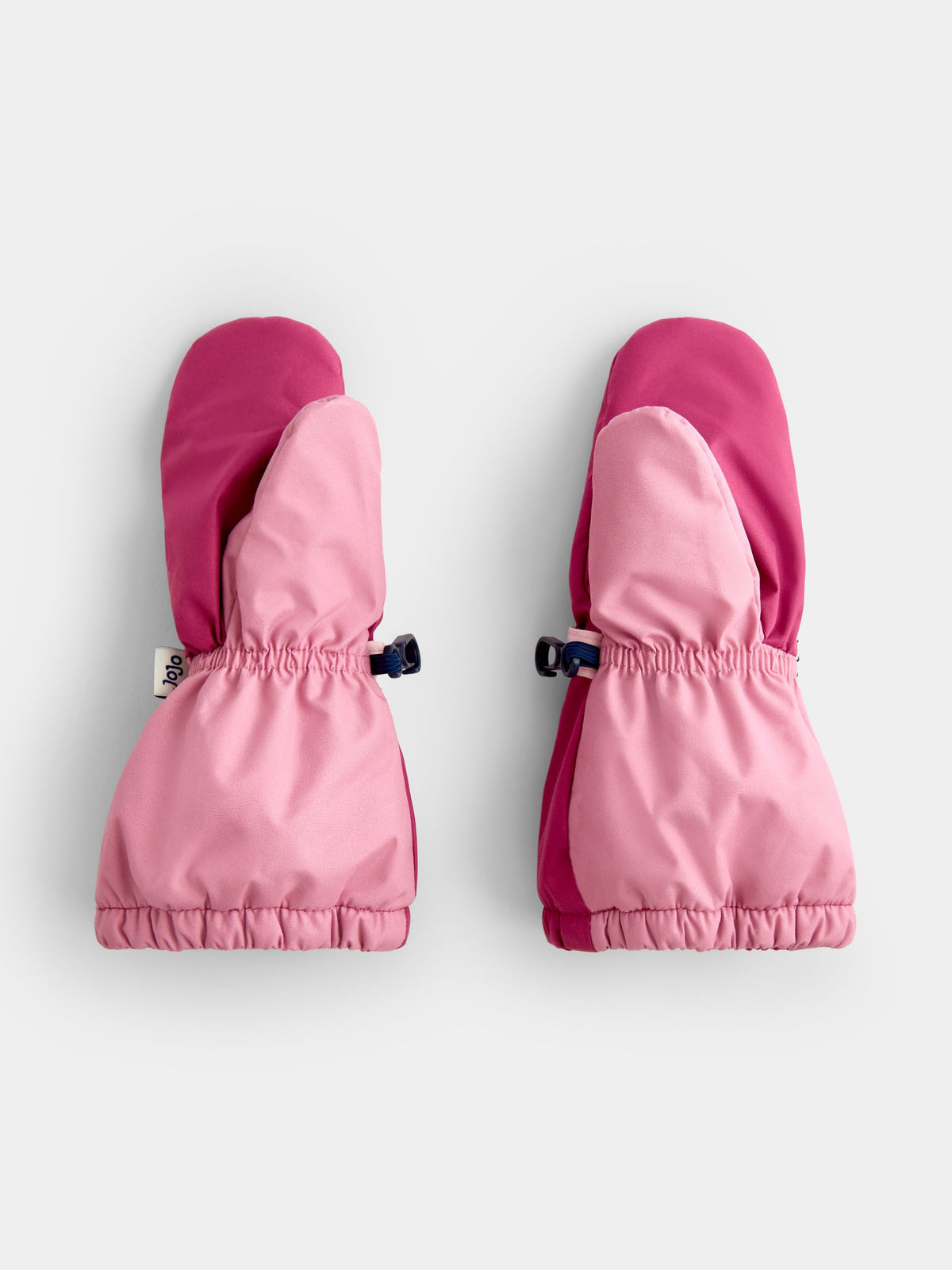 JoJo Maman Bébé Pink Colourblock Fleece Lined Mittens - image 2