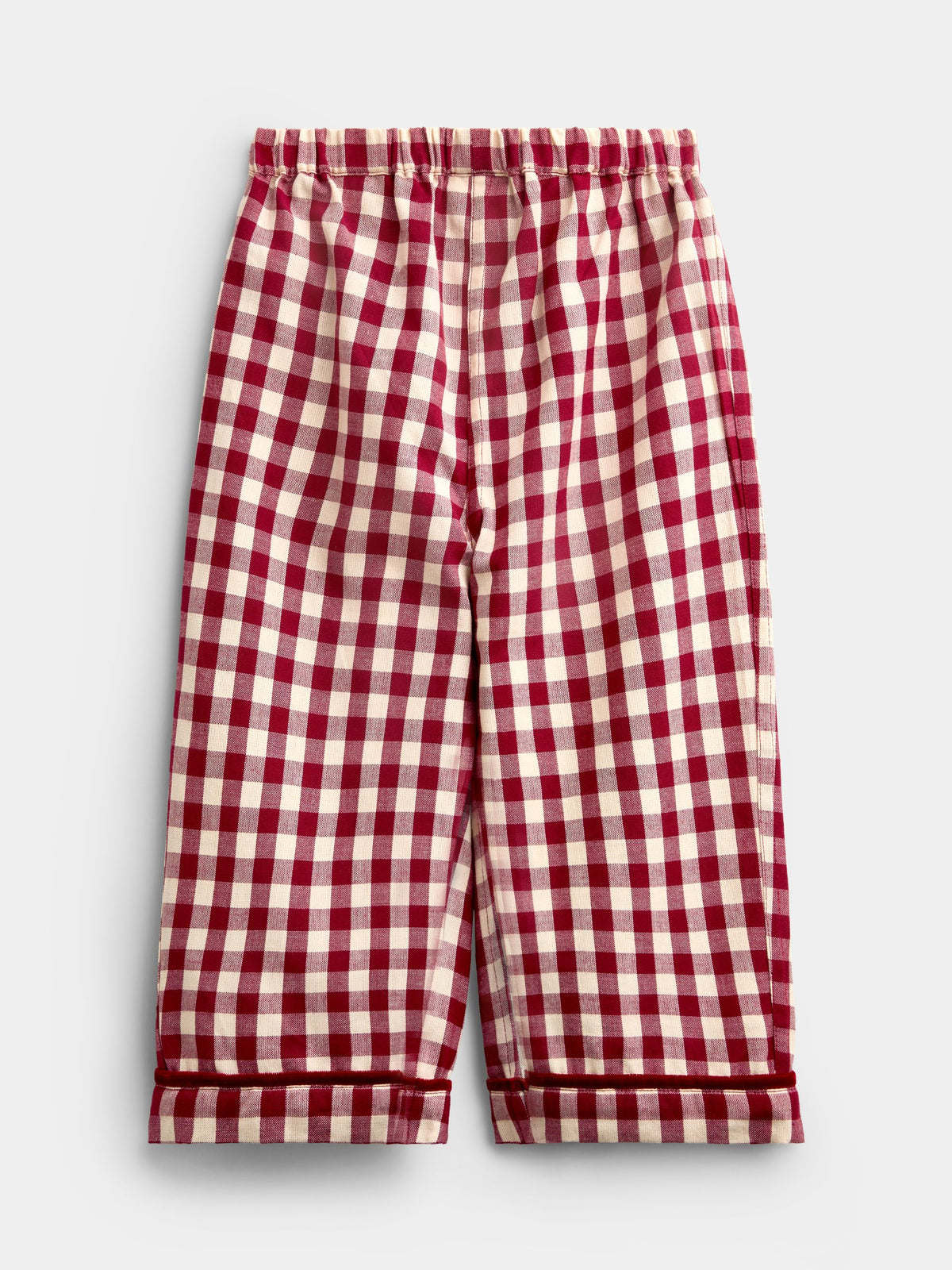 JoJo Maman Bébé Burgundy Gingham Christmas Woven Pyjamas - image 8